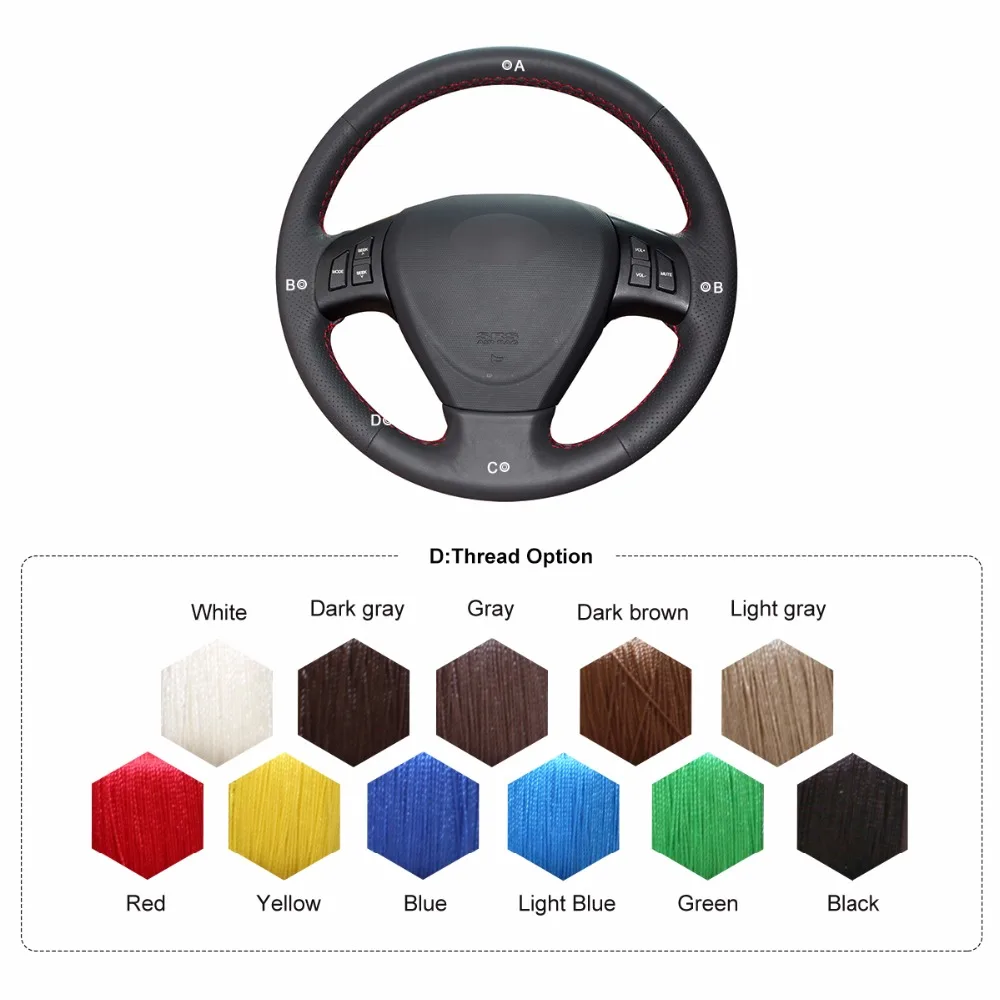 MEWANT черный чехол рулевого колеса автомобиля из искусственной кожи для Chery A3 Fengyun 2
