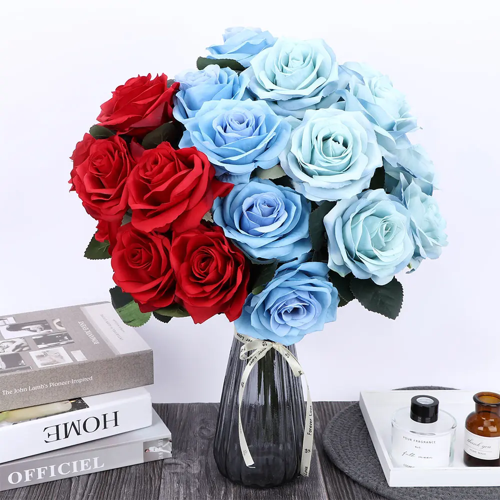 10 головок французская искусственная Шелковая Роза украшение для свадьбы