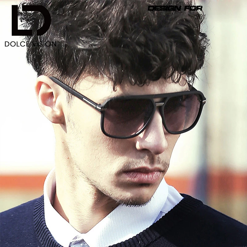 Dolce vision Стекло Модные солнцезащитные очки для мужчин Брендовая Дизайнерская обувь солнцезащитные очки-экран УФ-очки, большая оправа с новыми оттенками мужской оттенки