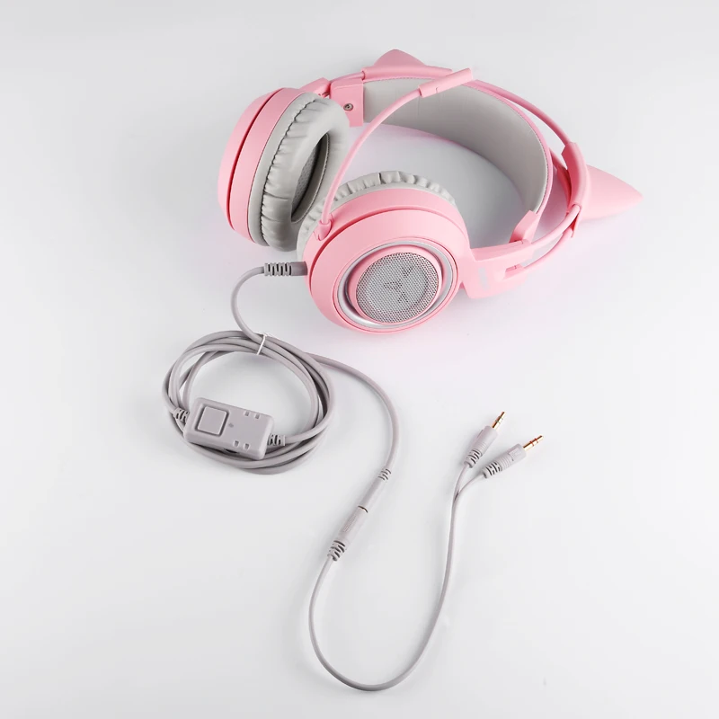 SOMiC G951S DJ PS4 игровая гарнитура шлем Проводные ПК стерео наушники "Кошка" наушники с микрофоном для нового Xbox One/ноутбука геймера