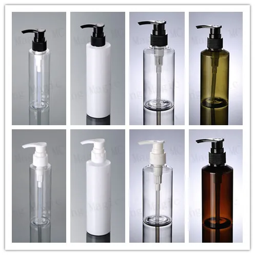 150 мл ПЭТ бутылка с белым/черным длинным горлышком насосом пластиковая