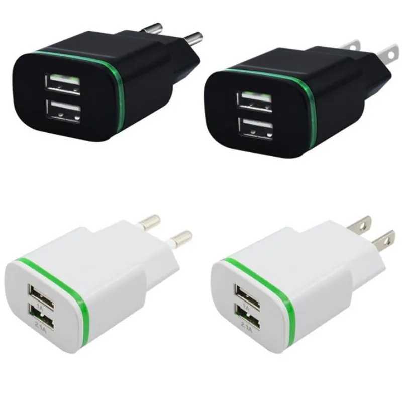 Зарядное устройство UVR со светодиодной подсветкой 2 USB порта 1 А|Зарядные