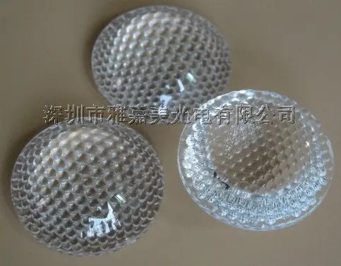 

High power LED lens 23MM Particle surface ,Led optical lenses , convex lens