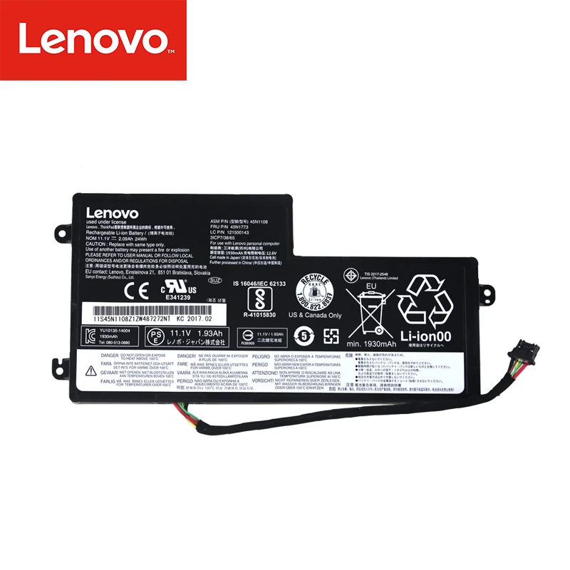 Оригинальный аккумулятор для ноутбука Lenovo ThinkPad T440 T440S T450 T450S X240 X250 X260 X270 45N1110 45N1111