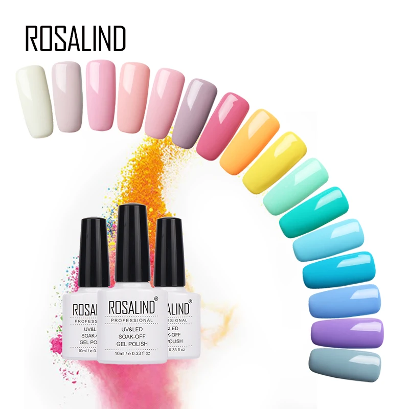 Rosalind 10 мл 58 чистых цветов для выбора ногтей Гель лак УФ отверждаемый