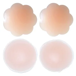 Женские многоразовые накладки на соски, Очаровательная силиконовая наклейка на груди, Cubre Pezon, женские аксессуары