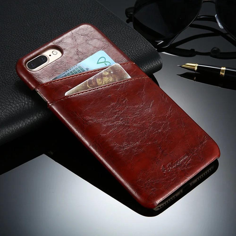 Floveme 2018 New слот для карты Wallet Case IPhone X 8 7 Plus масло воск кожаный чехол iPhone 6 S плюс 5S 5 SE