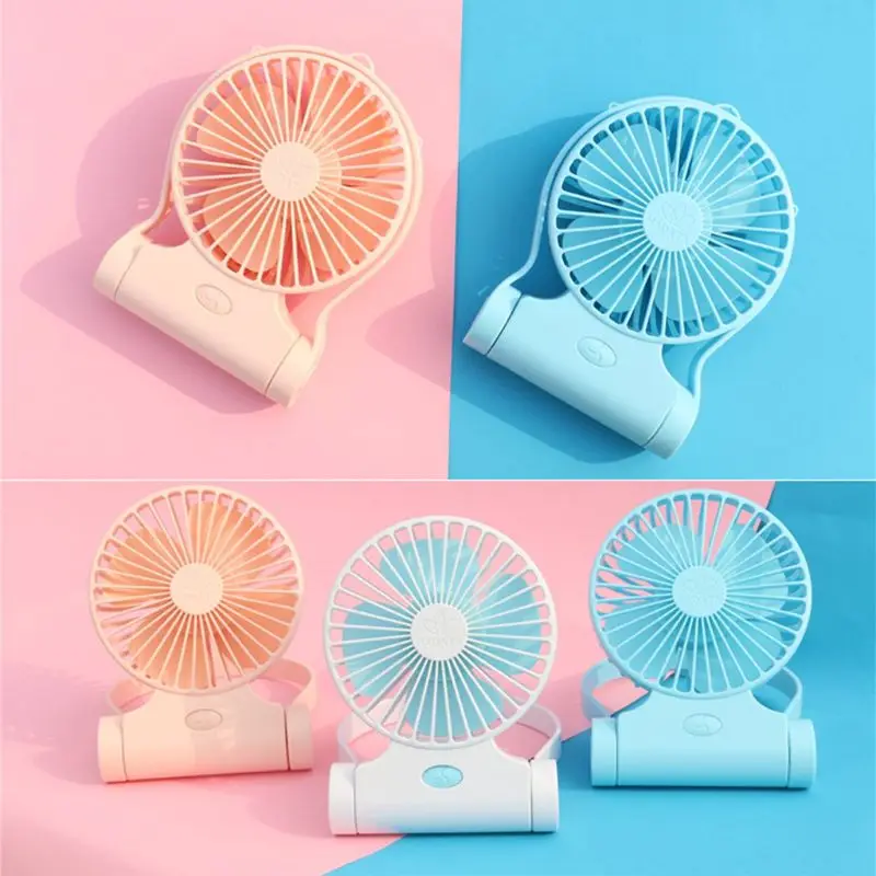 

360 Degree Rotating Portable Hands-free Neck Hanging Fan USB Rechargeable Air Cooler Sport 3 gears Desktop Electric Fan