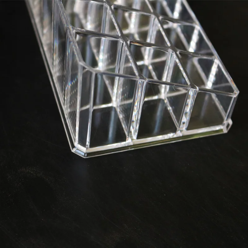 Прозрачный акриловый держатель для губной помады с 18 слотами/сетками органайзер