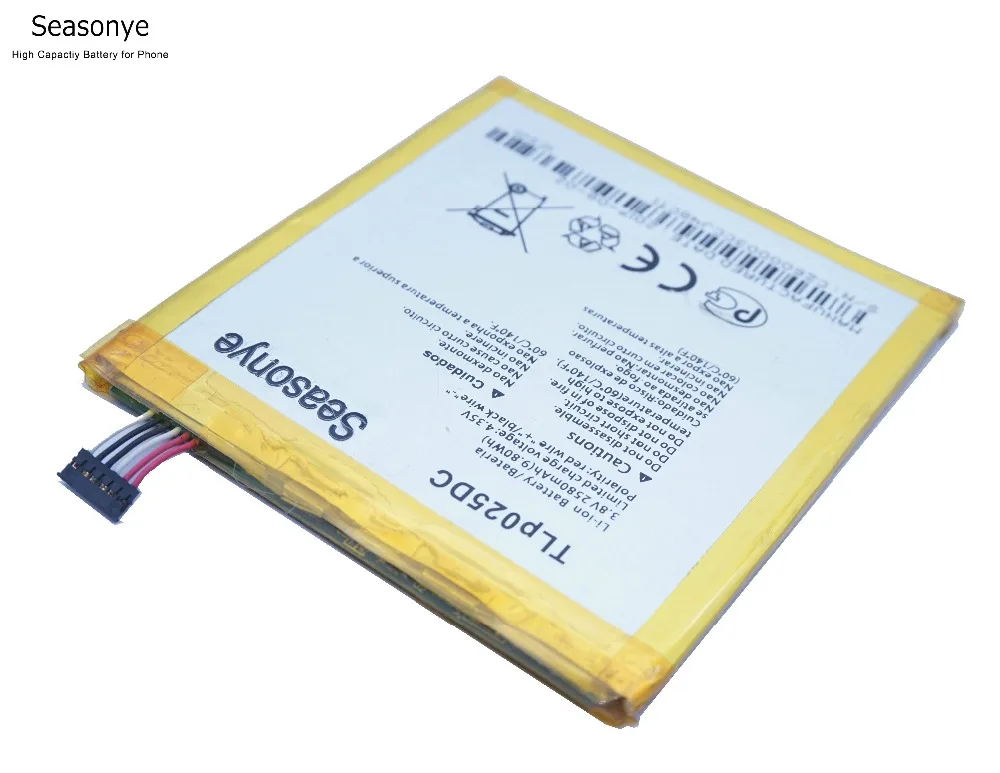 Seasonye 3x TLP025DC 2580 мАч батарея + отвертка инструменты для Alcatel Pixi 4 6 0 OT 9001A 9001X 9001D 8050D