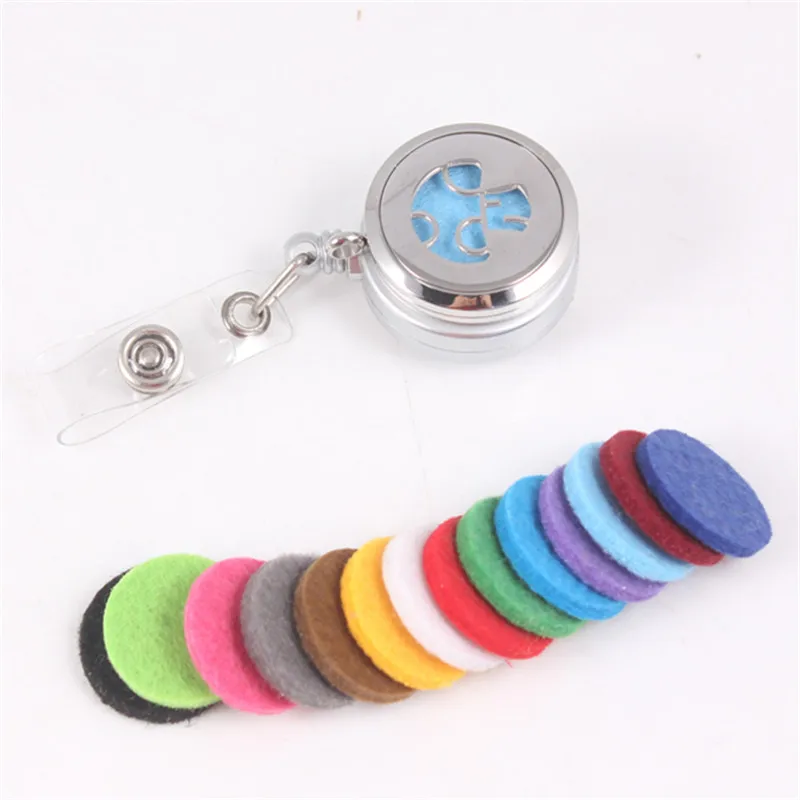 Череп Хэллоуин духи медальон значок держатель для очков 30 мм Винт эфирное масло