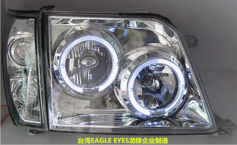 Черный/серебристый один комплект Cruiser FJ90 LC90 FJ90 Prado 3400/2700 1998-2002 фары лампы ангельские глазки автомобильные аксессуары
