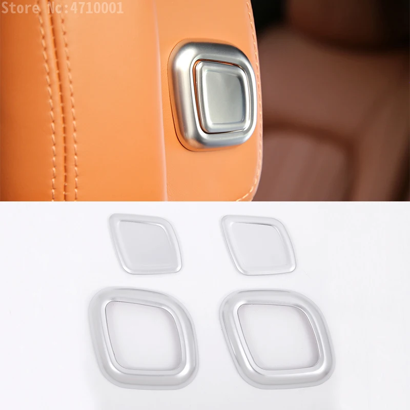 

ABS Chrome For Maserati Levante For Quattroporte 2016 Car Seat Head Pillow Decorate Cover Sequins Trim Sticker Auto Accessories