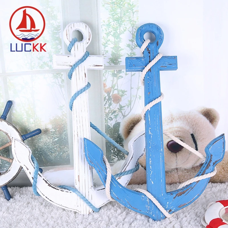 LUCKK 60 см креативный деревянный корабль фотообои с пеньковой веревкой обмотка 2