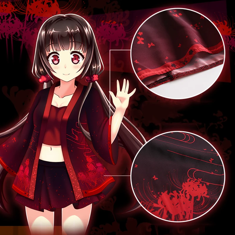 Аниме Костюм для косплея Хеллоуин девочка Ай энма Косплей Хэллоуин