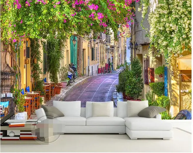 Настенные 3d обои на заказ нетканые для комнаты романтические пасторальные