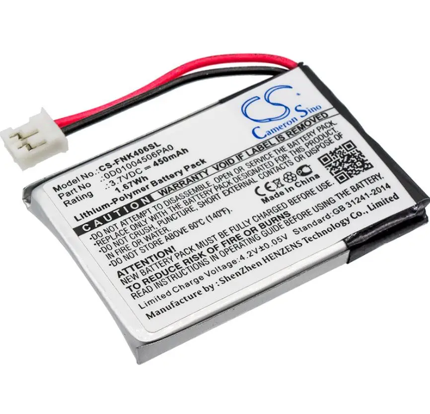 

Cameron Sino 450mah battery for FRANKLIN EST-4016 0D01004506PA0 batteries