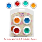 Цветное зеркало фильтра для объектива Fujifilm Instax Mini 7s 8 8 + 9, 4 цвета, пленка Hello Kitty, мгновенная камера