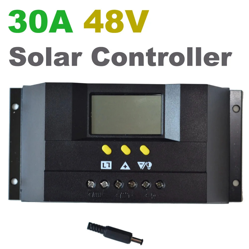 PowMr PWM 30A 48В Солнечный контроллер LCD PV Панель Контроллер заряда батареи Солнечная