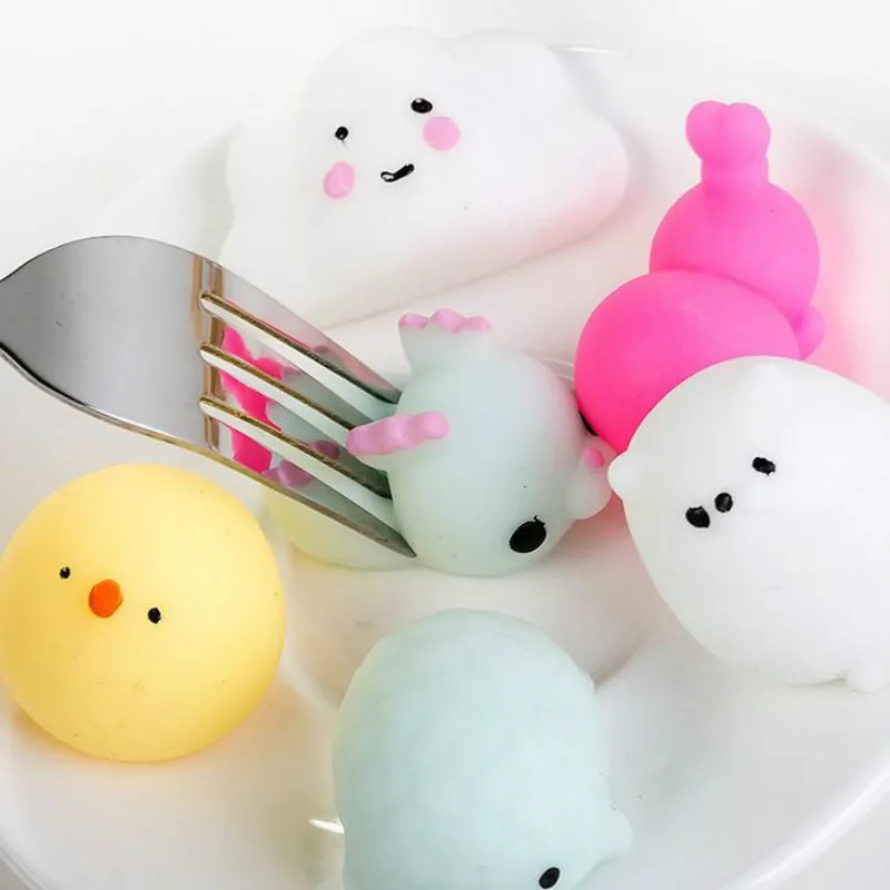 Mskwee милый мини мягкий Кот салфетки Антистресс мяч Mochi сжимаемые игрушки мягкие