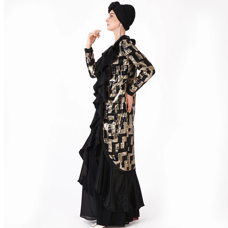 Открытый халат abaya Дубай с блестками кимоно кардиган мусульманское платье хиджаб Кафтан Исламская одежда Абая для женщин Рамадан Elbise Caftan