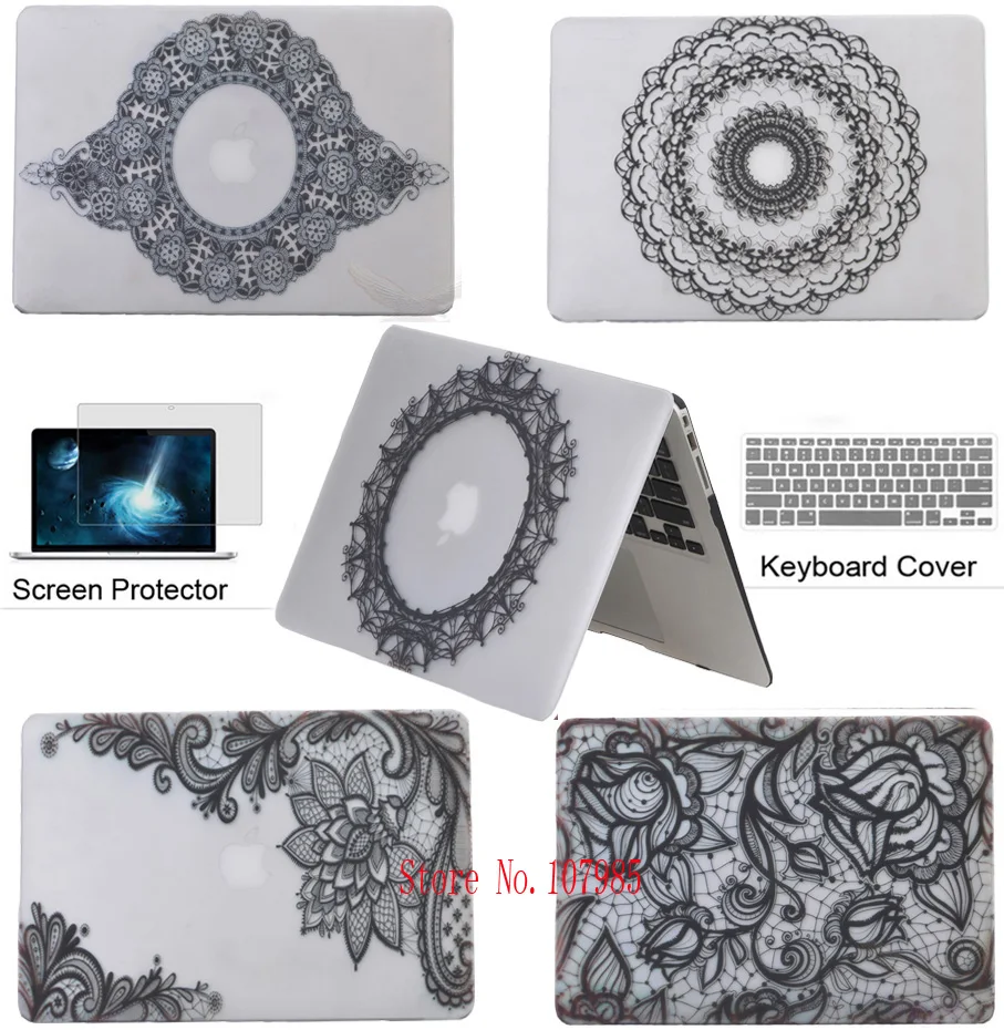 Защитный чехол для Apple Macbook Air Pro 11 12 13 15 с цветочным кружевом|case for apple macbook|shell laptoplaptop