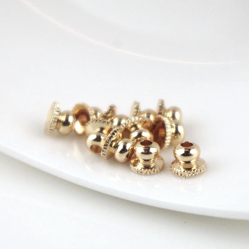 Carly lotus package DIY accessories wholesale copper thin gold simple gear-shaped three-dimensional torus not fade 3 * 4 mm |