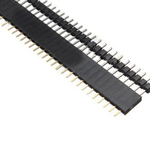 

IMC Hot 5 PCS Pack 40 Pin 2.54mm Single Row Straight Male + Female Pin Header Strip black
