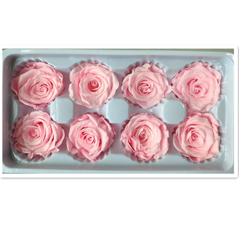 pink Консервированные цветы высокого качества 4-5 см, подарок на день матери, материал для свадебных украшений, подарок, настоящие лепестки - Цвет: pink