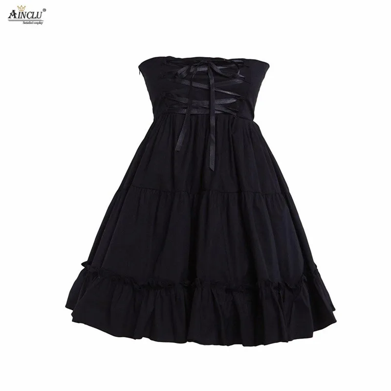Весна/Лето/Осень/Зима Ainclu XS XXL Женская хлопковая черная юбка в готическом Стиле