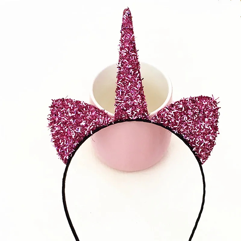 pink 2 Горячая Распродажа, кошачьи ушки, Детская повязка для волос, цветные мерцающие повязки на голову, блестящие стразы для милых девушек, головные уборы, аксессуары для волос - Цвет: pink 2