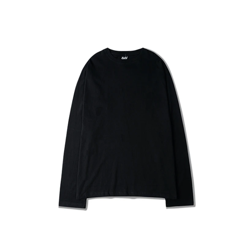 Мужская Весенняя Удобная удлиненная Однотонная футболка 2017 хлопковый топ в