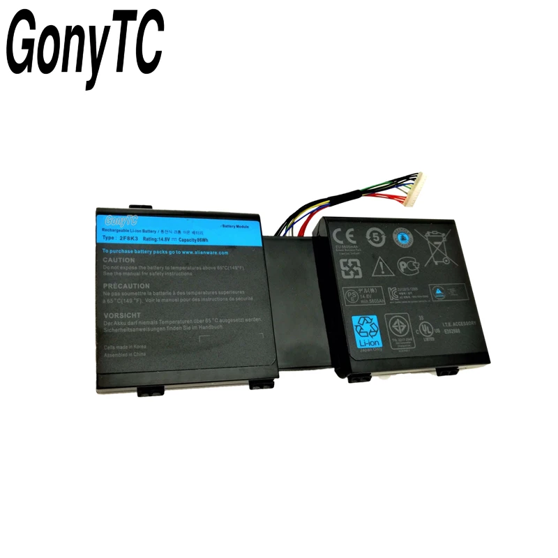Оригинальная батарея для ноутбука 2F8K3 DELL Alienware 17 18(ALW18D 1788) M18X M17X R5 R3 0KJ2PX G33TT 14 8 в 86