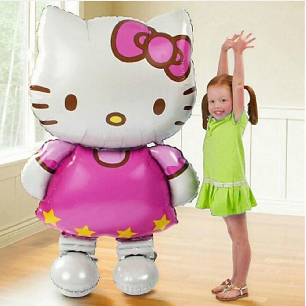 80*48 см большой размеры рисунок hello kitty фольга Воздушные шары мультфильм день