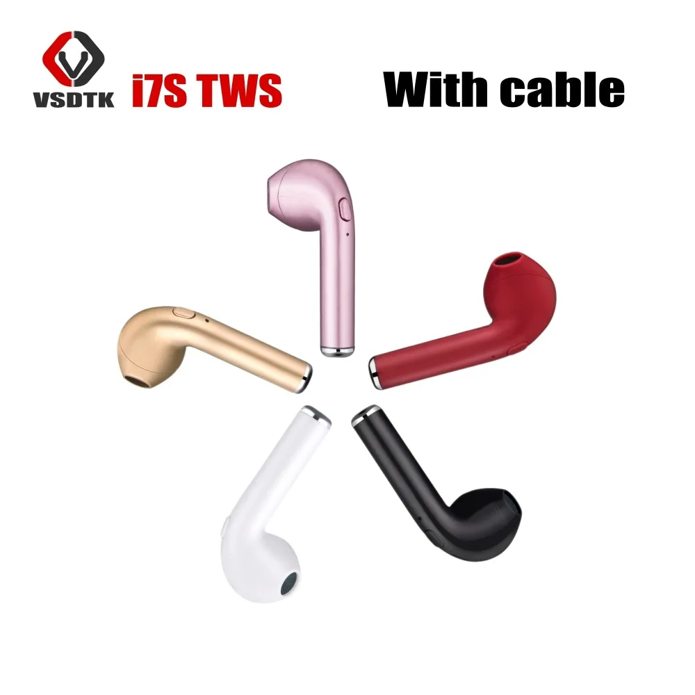 Беспроводные наушники I7s tws Bluetooth earphonea портативная гарнитура для телефона с