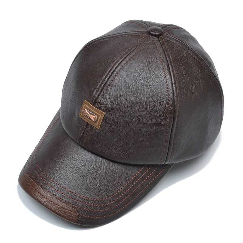 [NORTHWOOD] Марка Осень Зима Кожаная Бейсболка Мужчины Женщины Gorras Planas Snapback Hat Bone Masculino PU Кожаная Шапка Дальнобойщика