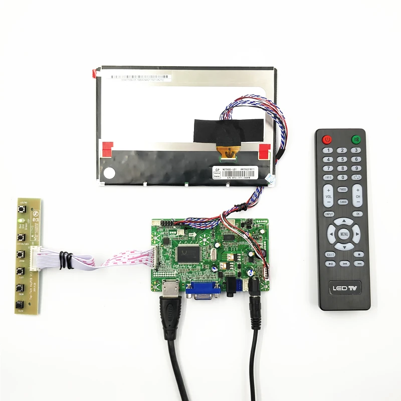 ЖК дисплей поддержка плата контроллера VGA + аудио 7 дюймов панель с 1280*800 LVDS кабель