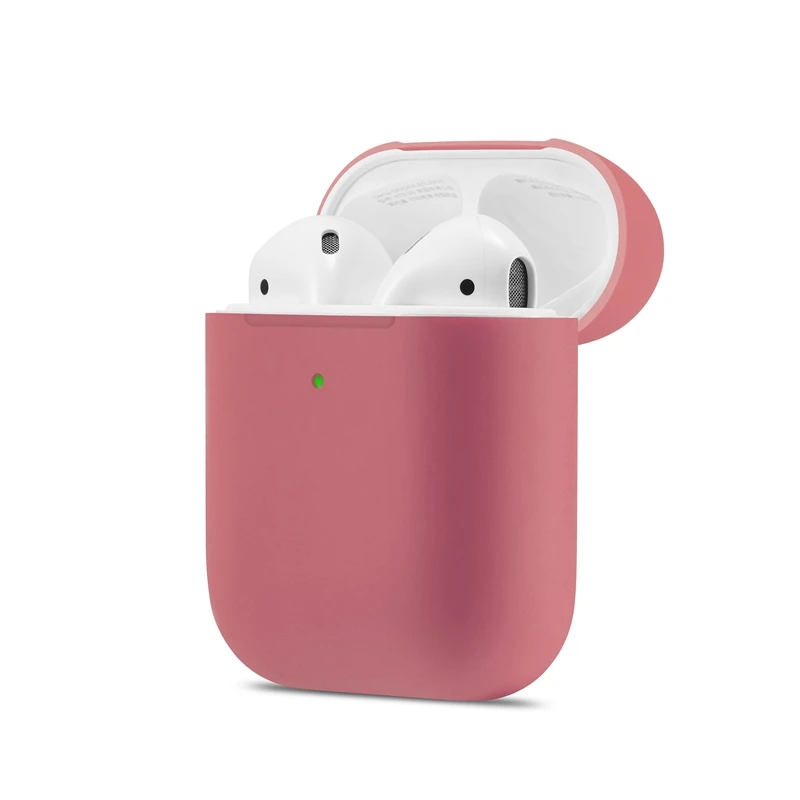 Light Wine Red Ультратонкий ТПУ Bluetooth беспроводной защитный чехол для наушников для Airpods 2 разных ярких цветов сумка для наушников Airpods 2 аксессуары - Цвет: Light Wine Red