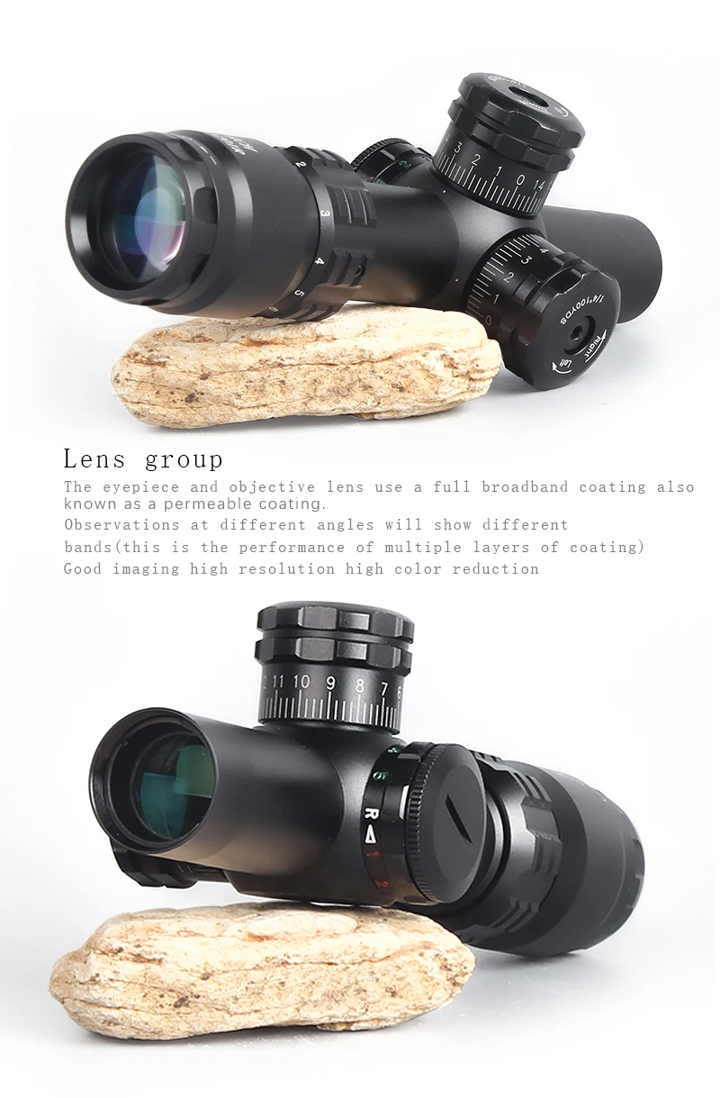 Охотничий оптический прицел 2-8x20IR Riflescope Регулируемый зеленый красный точечный охотничий светильник тактический прицел оптический прицел