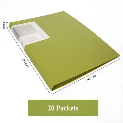20 Pockets Несколько карманов А5 Папка буклет офисная бумага Органайзер Сумка для документов Прозрачная ПВХ сумка дисплей книга - Цвет: 20 Pockets