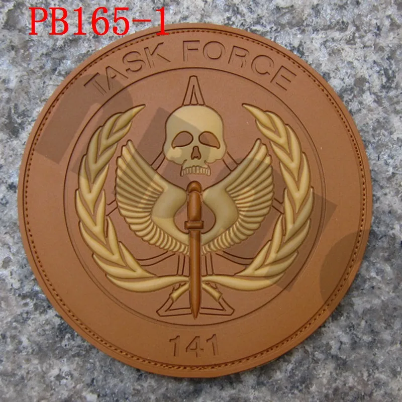 PB165 Tan 3D ПВХ патч 10 см черный Ops TASK FORCE 141 Резиновый патч - Цвет: PB165 Tan