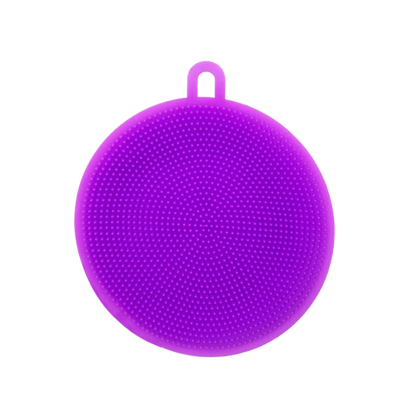 1pc Purple Волшебные чистящие щетки, мягкая силиконовая миска для посуды, кастрюля, чистящие губки, чистящие подушечки, инструмент для уборки пищи, кухонные аксессуары - Цвет: 1pc Purple