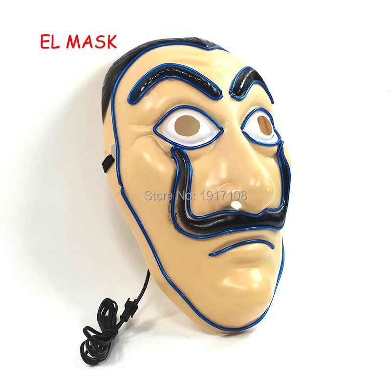Новое поступление, EL маска, звуковая, активированная, EL Wire, маска на Хэллоуин, светодиодный, для выпускного вечера, макияж, Вечерние Маски, вечерние, декоративные, светящиеся маски