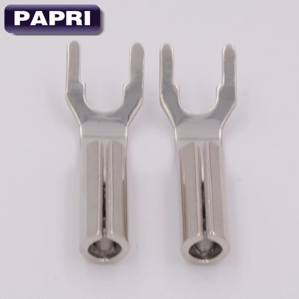PAPRI EIZZ EZ-501 Платиновое Покрытие красная медь динамик Spade Y Plug аудио усилитель лот/4 шт