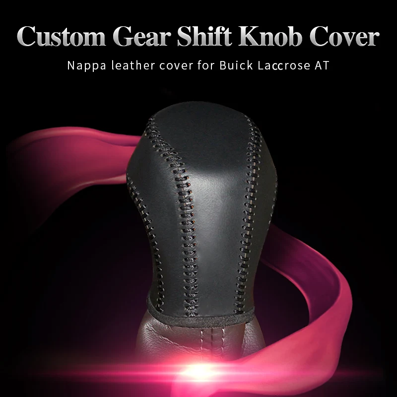 LS АВТО черный натуральная кожа наппа ручка переключения передач крышка для Buick