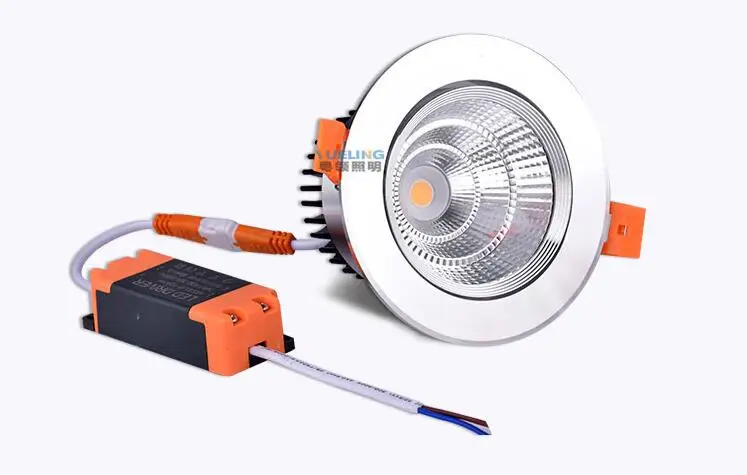 1 шт. Сверхяркие рекламные щиты, ac85-230V светодиодный COB СИД dimmable СИД вниз светильник s, 3 Вт, 5 Вт, 7 Вт, 9 Вт, 12 Вт, 15 Вт, Светодиодный точечный потолочный светильник
