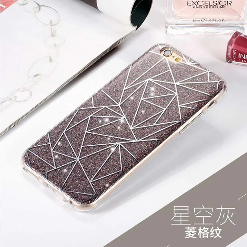 SICOOTE розовый серебристый чехол для iPhone 7 блестящий Ультратонкий 8 6s 5 SE Capinha Para
