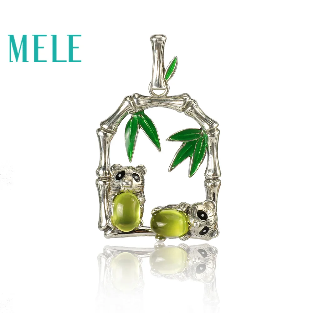 Кулон серьги кольцо желтый прехнит серебро 925 пробы ювелирные наборы в форме