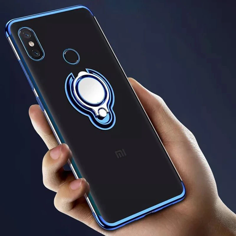 Чехол подставка с кольцом на палец для Xiaomi 8 SE Max 3 металлический магнитный чехол