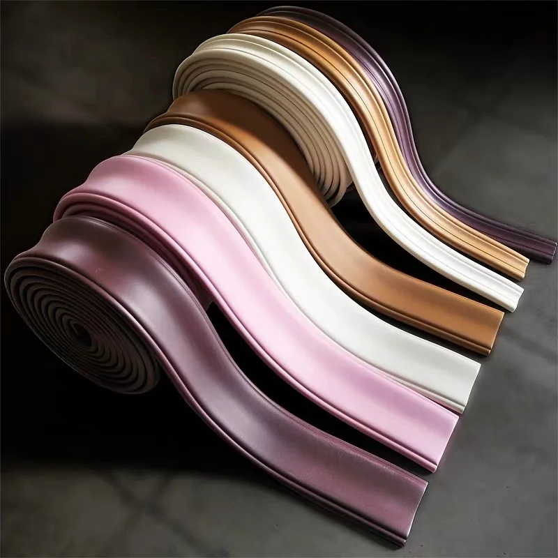 

3D Anti-Collision Strip Foam Baseboard border Waist line Wall Sticker Kid's room bedroom ceiling Home background Wall decorative